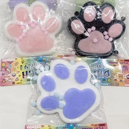 Giant Cat Paw Squishies Ultra Soft Taba in 4 colors, Large 5 in by 5 in and 1 inch tall