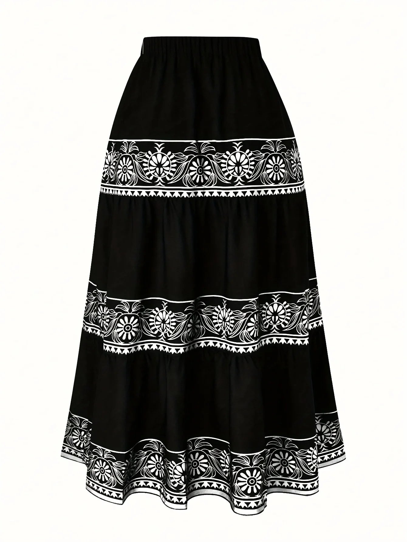 Plus-size to 5XL  Egyption-like Print . Elastic Waist, Comes in 3 Colors