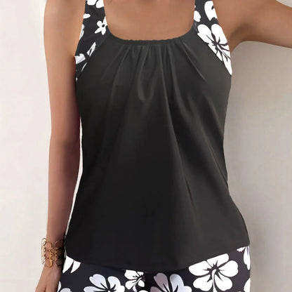 Conservative Quick Dry Print Bikini Bottoms High Waist Polyester Swimsuit Various designs