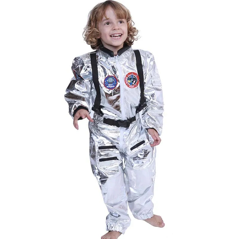 Adult and Children Astronaut Costumes, Couples Spaceman Cosplay Space Suit, Halloween Family Party Dress Up