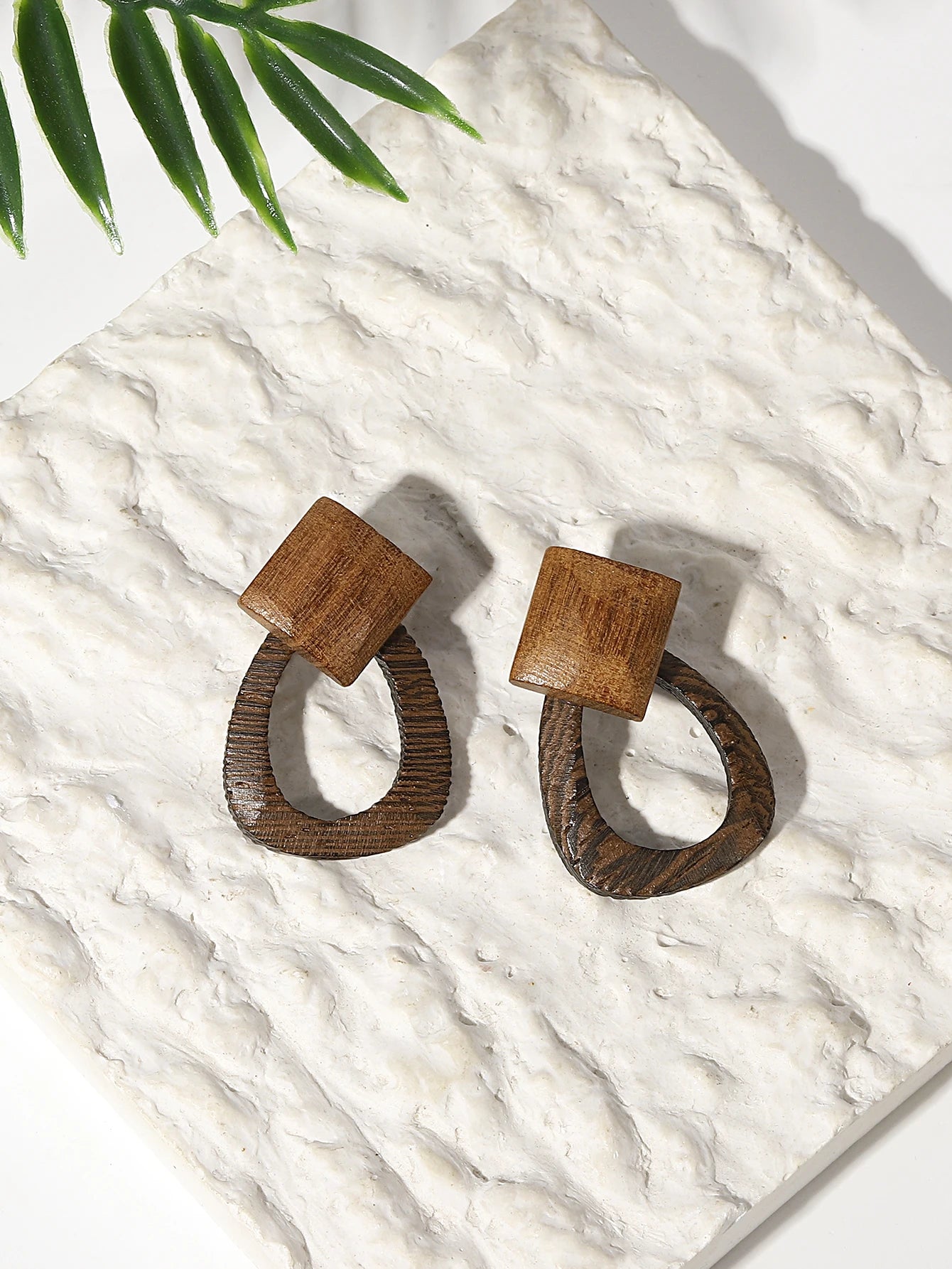 Handmade Wooden Drop Earrings