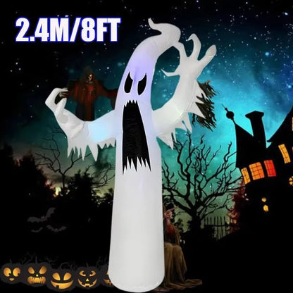 Halloween Inflatable Archway Built-in LED Light Pumpkin Prop Outdoor Decoration