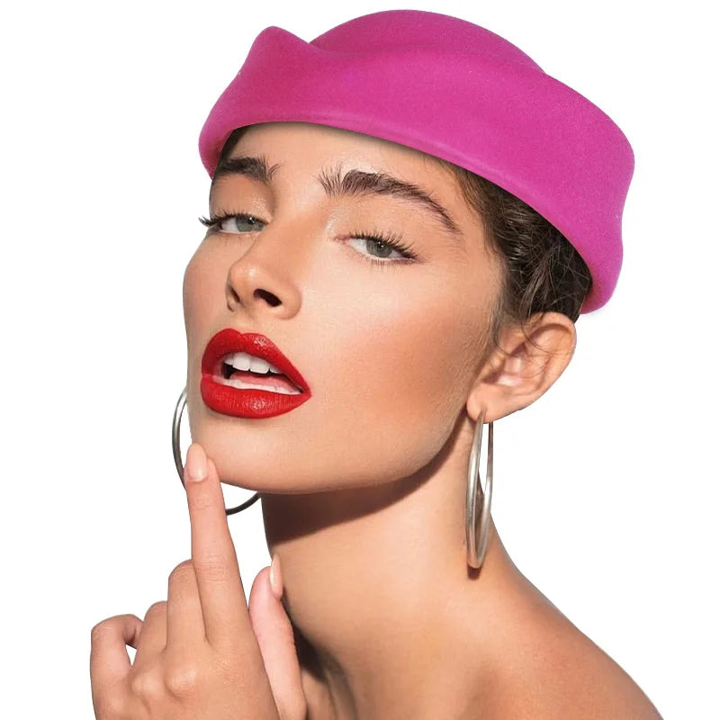 British Stewardess Beret, Exquisite Top Hat, Hepburn Style, High-end Beret,