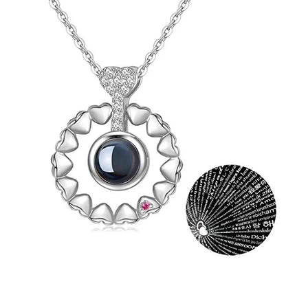 100 Languages I Love You Projection Pendant. In 33 different designs