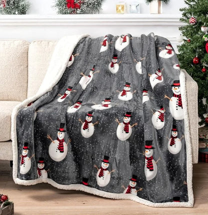 Christmas Sherpa Throw Blanket, Super Soft and Warm Blanket in 11 different Prints