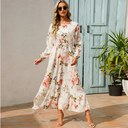 Bohemian Casual Full Sleeve High Waisted Maxi Dress. 20 different designs. S,M, L, XL