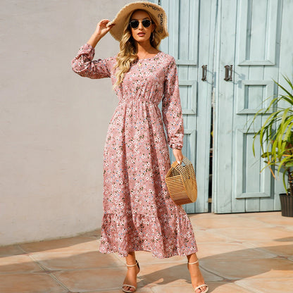 Bohemian Casual Full Sleeve High Waisted Maxi Dress. 20 different designs. S,M, L, XL