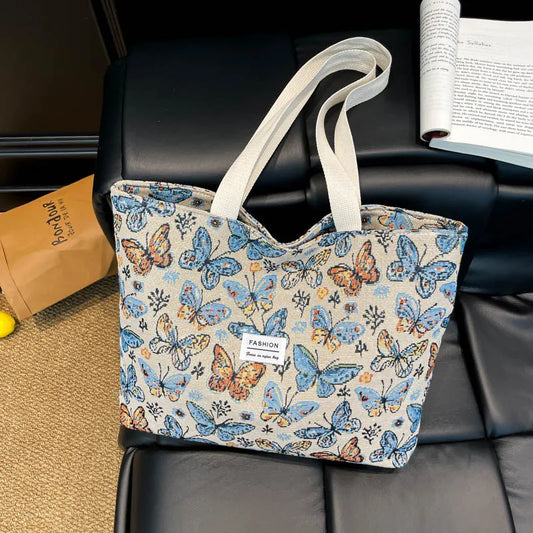 Boho Canvas Tote Bag, Multifunctional.  USE AS THE GIFT BAG---WHY USE PAPER???