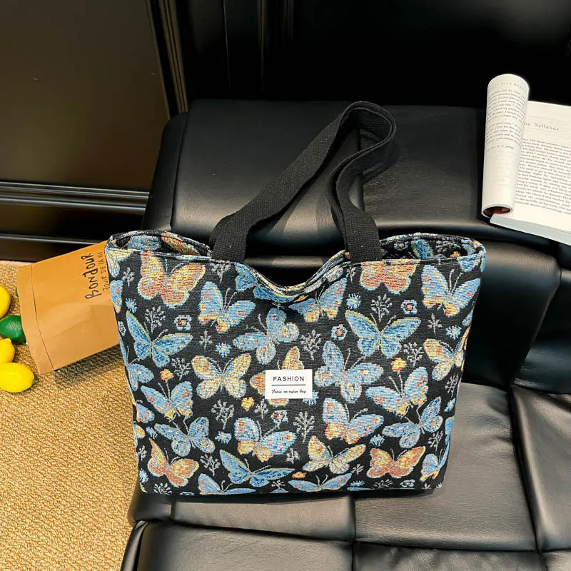 Boho Canvas Tote Bag, Multifunctional.  USE AS THE GIFT BAG---WHY USE PAPER???