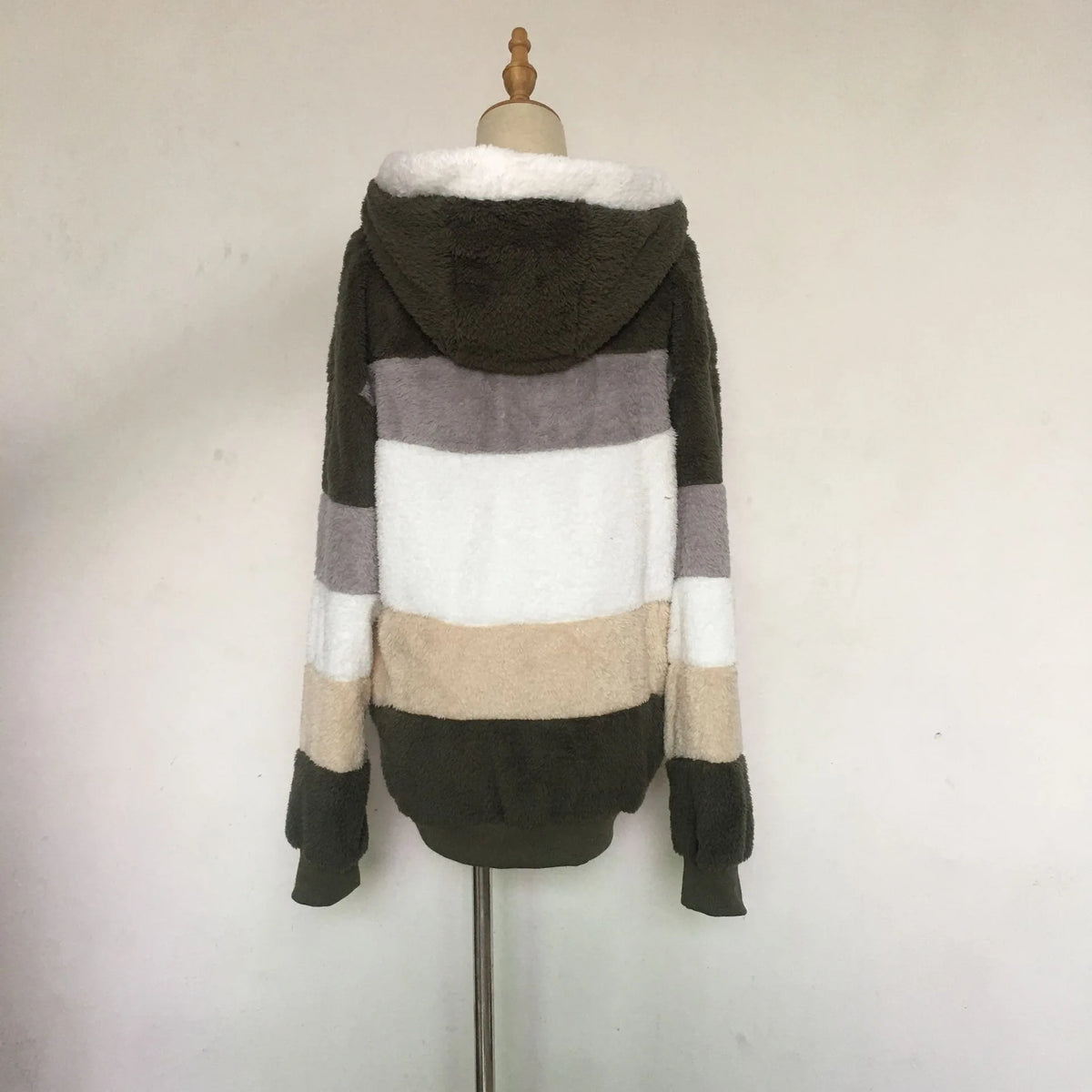 Oversized Warm Plush Jacket with Pockets, Hood, and Zipper Front, Loose, Cozy Fit. comes in 10 Colors