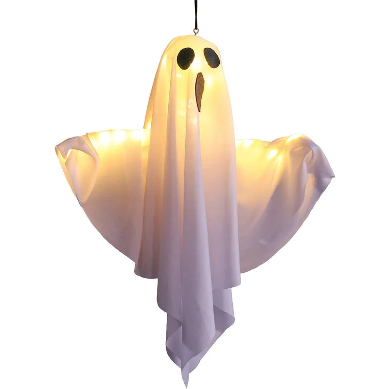 Halloween Hanging LED Ghost Light, in Orange or White
