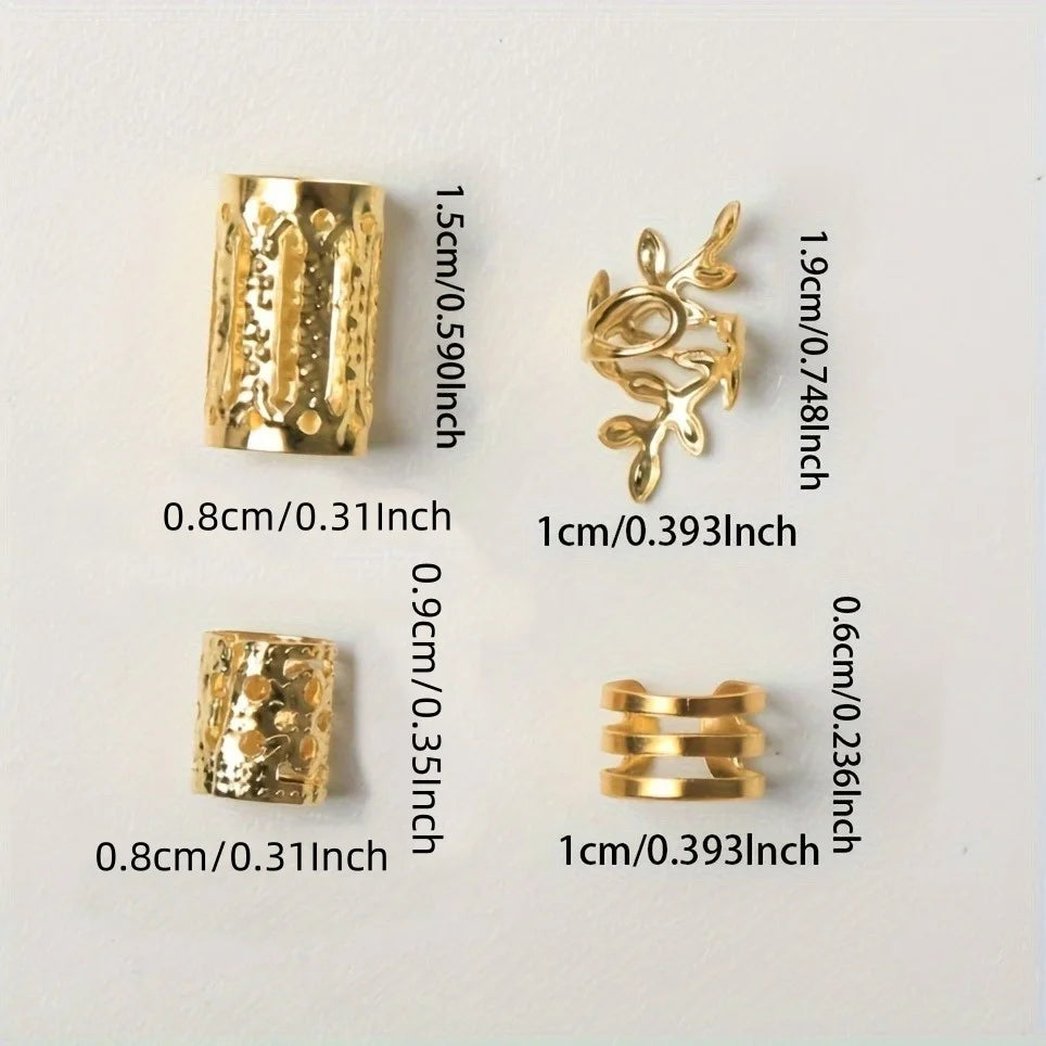 40Pieces Hollowed Out Hair Rings  (Can also be used as Ear Cuffs)