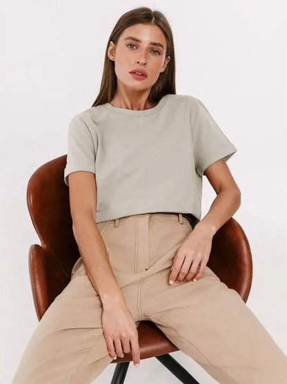 Sizes to 4XL 100% Cotton Women's T-shirt  Basic Short Sleeve Loose Tops Various colors