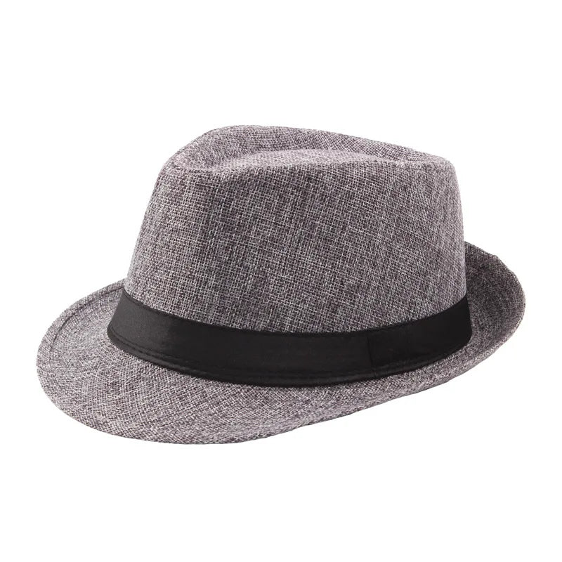 Wide Brim Solid Color Fedoras Casual Jazz Hat