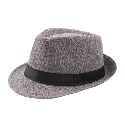 Wide Brim Solid Color Fedoras Casual Jazz Hat