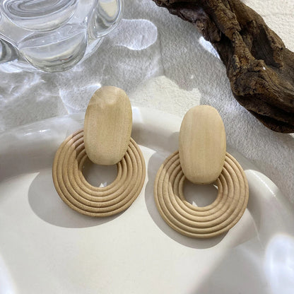 Handmade Wooden Drop Earrings