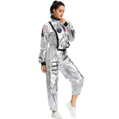 Adult and Children Astronaut Costumes, Couples Spaceman Cosplay Space Suit, Halloween Family Party Dress Up