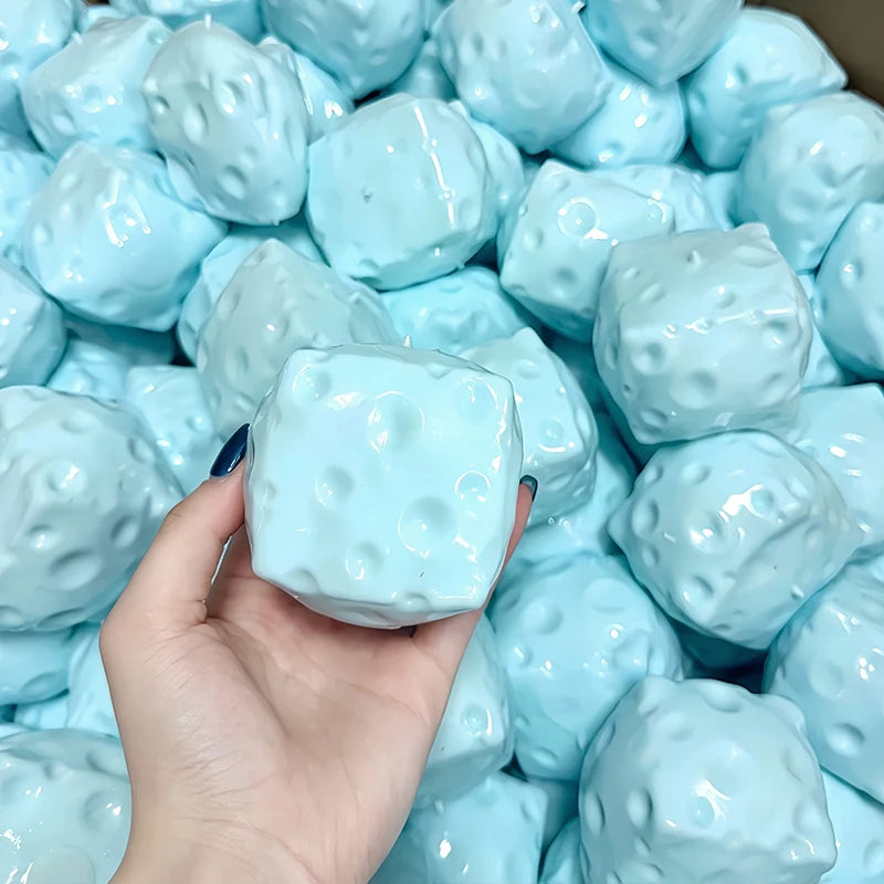 Crunchy Squishy Cheese Cube  Fidget Toy Sensory Anti-Stress Toys