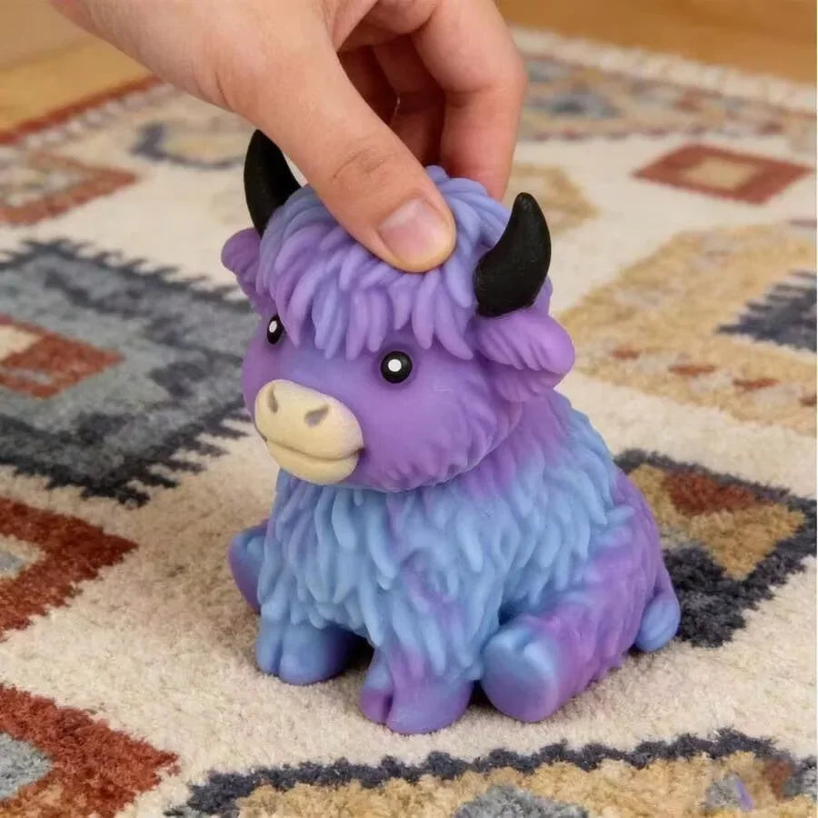 NeeDoh Scottish Highlander Cow Squishy