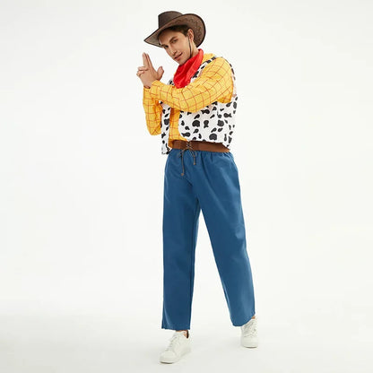 Halloween Woody Costume Matching Couple Cosplay Woody the Sheriff and Girl Friend