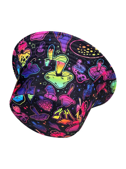 Perfect Reversible Dreamy Colorful Mushroom Bucket Hat