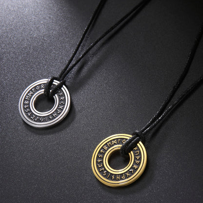 Vintage Stainless Steel Norse Runes Viking Amulet options available