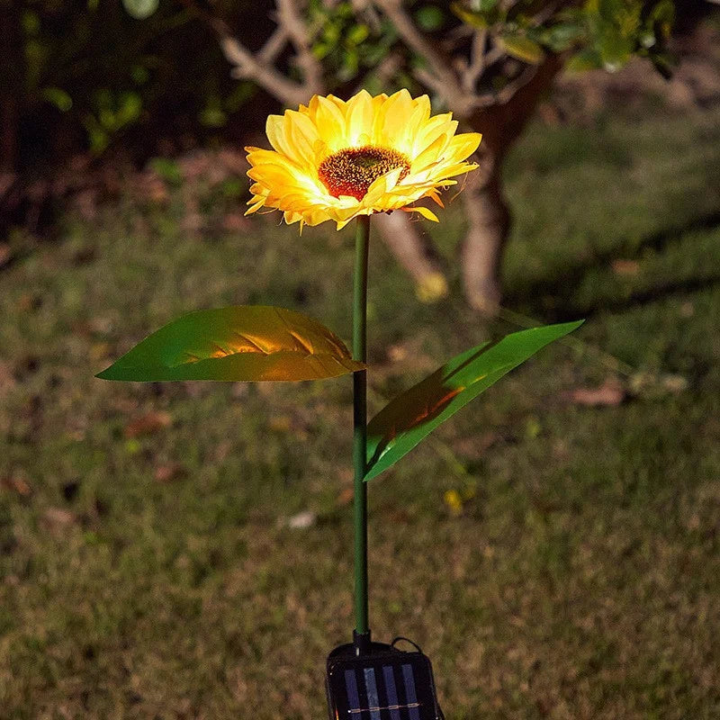 3 Heads 1 Head Solar Simulation Sunflower LED Lights, Garden, Lawn Night Lights, Landscape Lamp