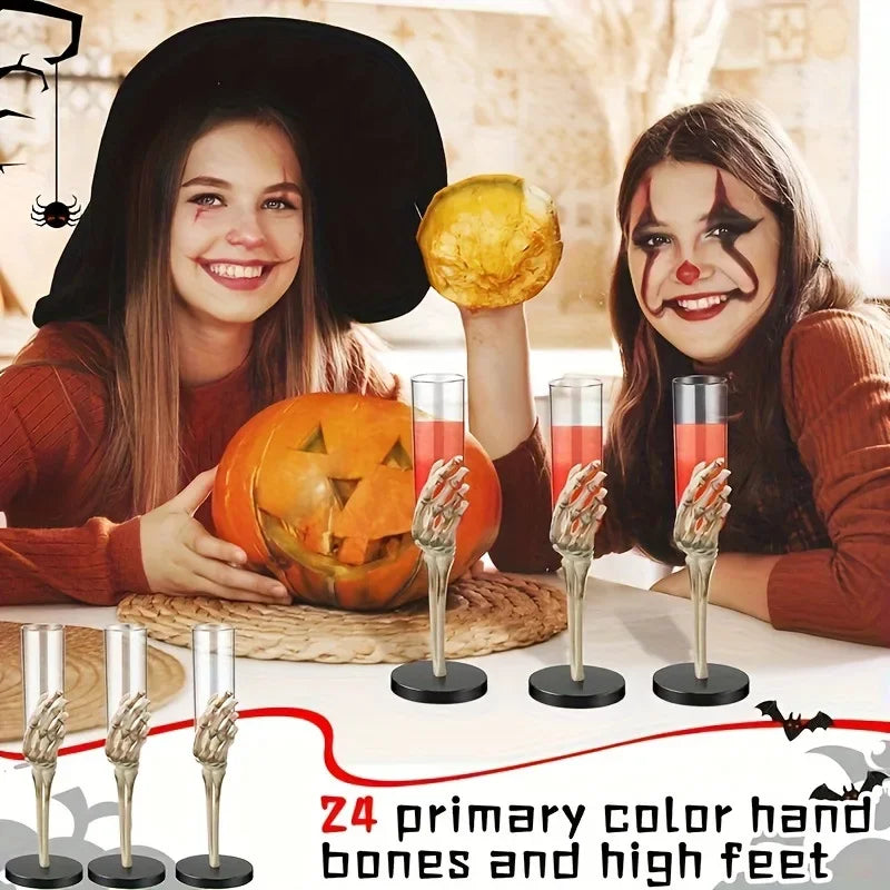 Retro Goblet  Skeleton Hand Arm Plastic Champagne Flutes Halloween Party Bar Accessories