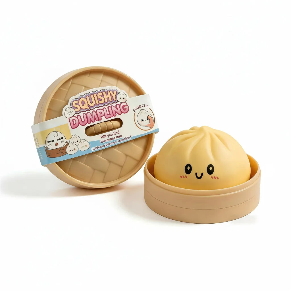 Squishy Dumpling Bun Toy, Slow Rising Glitter Dumpling Stress Ball