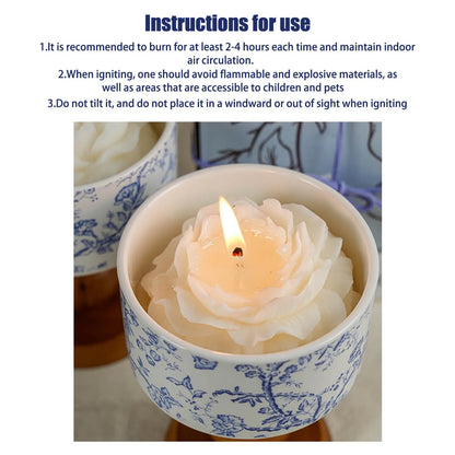 Scented Candles in Jars with Wooden Wick Decorative Aromatic Candles