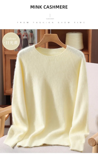 Basic Soft Knit Pullover Sweater, Round Neck, Long Sleeve, 12 colors with some sizes to 3XL