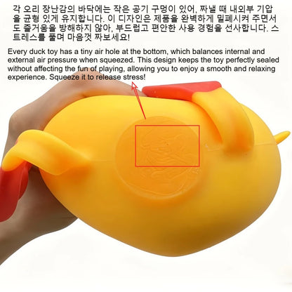 Squishy Antistress Duck Fidgets, Cute Decompression Devices, Various sizes and colors