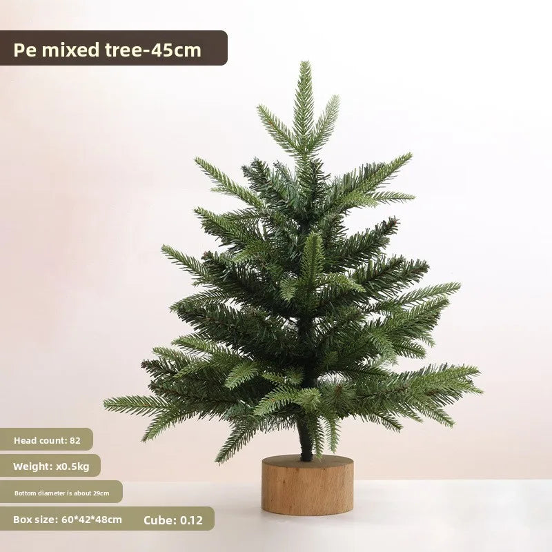 Small Undecorated Artificial Tabletop Christmas Tree, Potted