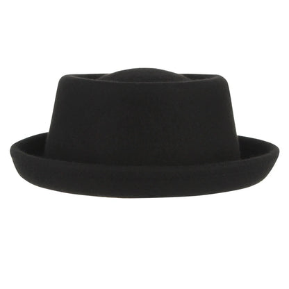 100% Wool Pork Pie Fedora Hat for Women and Men