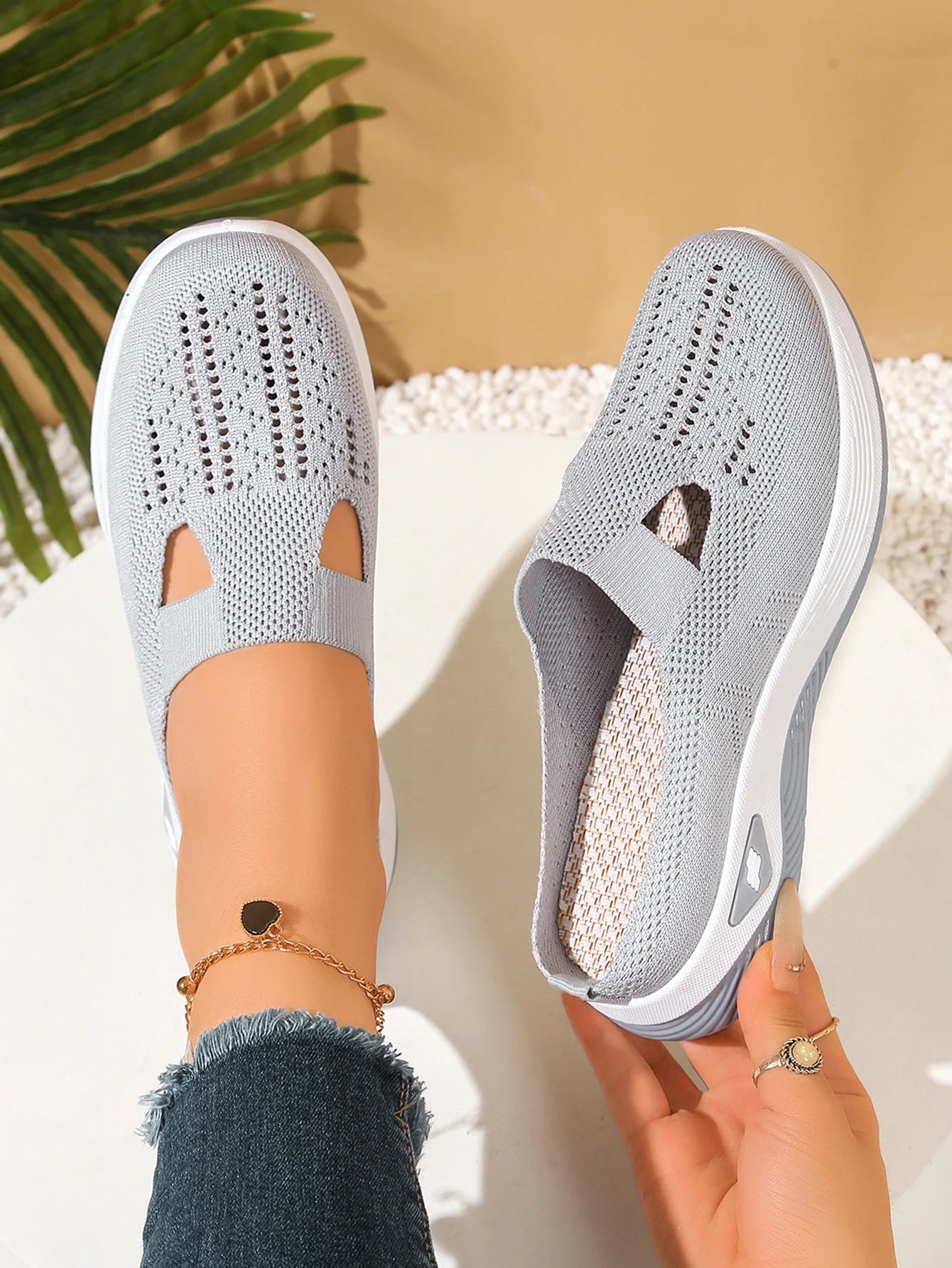 Cotton Air Mesh Slip-On Shoes. Open Places make these shoes cooler than others like them
