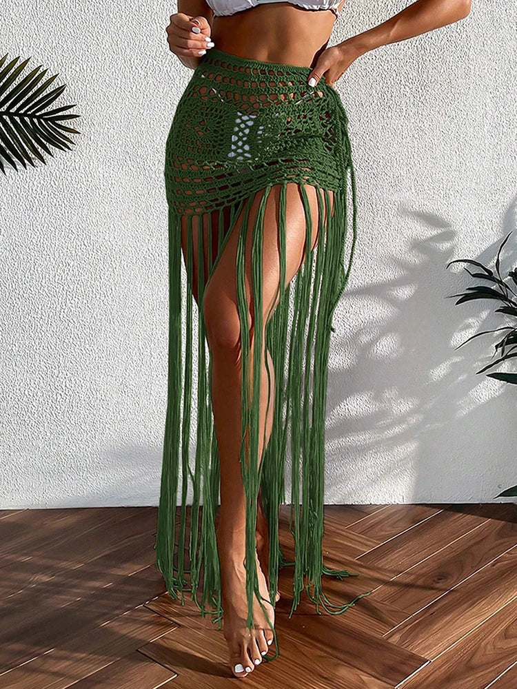 Crochet Tassel Bikini Bottoms Cover-Up Various Colors