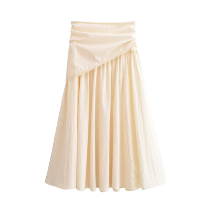 High Waisted Lace Scarf Decoration Zippered waist