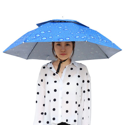 Portable Rain/UV Blocker for ballgames, fishing, and rain. Umbrella Hat