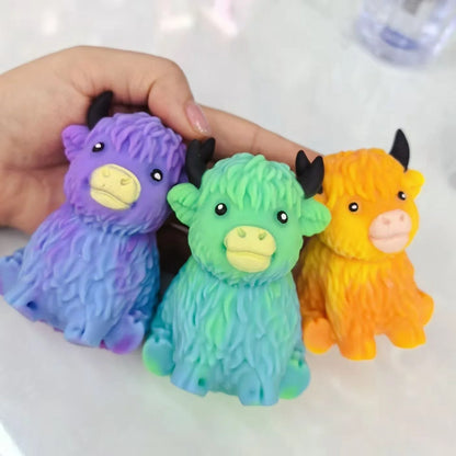 Glitter Highlander Cow Squishies