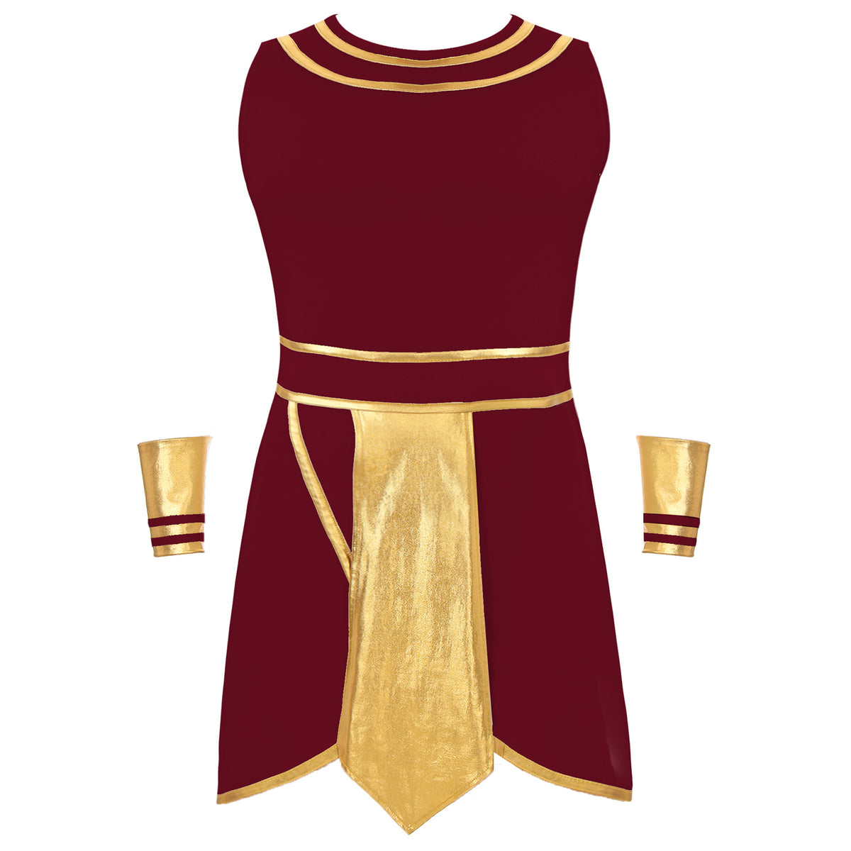 Ancient Egyptian Prince Halloween Costume. Robe with Cuffs