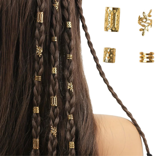 40Pieces Hollowed Out Hair Rings  (Can also be used as Ear Cuffs)