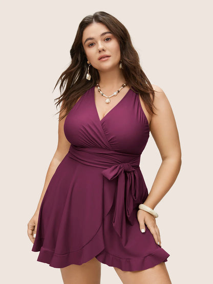 Sizes to 5XL  One Piece Swimsuit with Tummy Control and Adjustable Straps