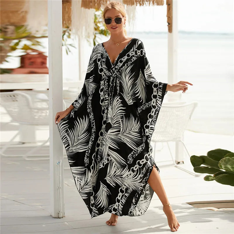Women's Plus Size V-Neck Batwing Caftan Cover-Up Loungewear 30 Designs

Designs