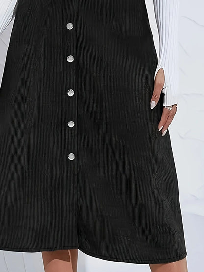 Sizes to 5XL,  Front Button Skirt, Broadcloth Denim