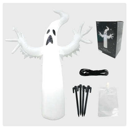 Halloween Inflatable Ghost, LED Light-up Ghost Decoration, Prop for Yard,