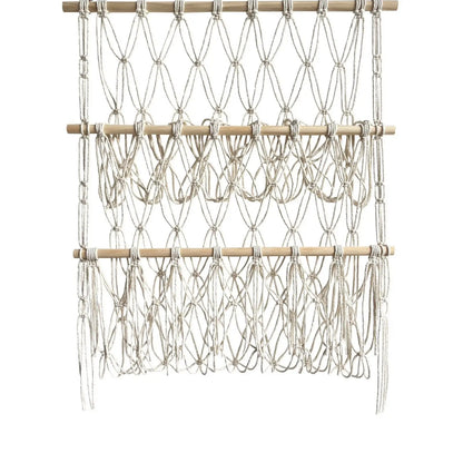 Boho Hand-woven Storage Hammock Rack Ideal for Children's Room Plush Toy Storage Display Shelf Home Decor Organizer Mesh Wall Art Tapestry