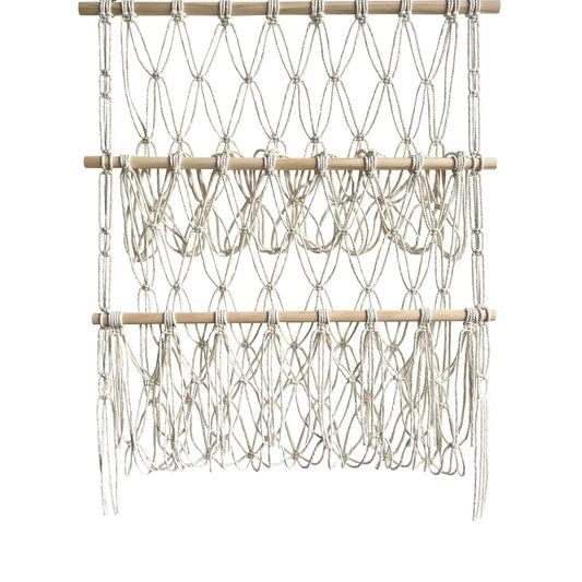 Boho Hand-woven Storage Hammock Rack Ideal for Children's Room Plush Toy Storage Display Shelf Home Decor Organizer Mesh Wall Art Tapestry