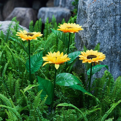 3 Heads 1 Head Solar Simulation Sunflower LED Lights, Garden, Lawn Night Lights, Landscape Lamp