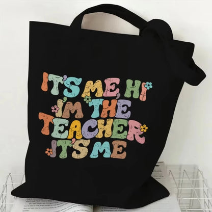Teacher's Day Gift BAG!! Teacher Print Canvas Tote Bag!!  MAKE THE BAG THE GIFT OR THE GIFT BAG!!