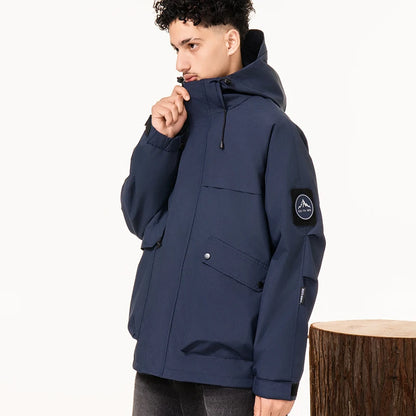 Lightweight, Wind and Waterproof Hooded Jacket. Velcro Banded Sleeves, 9 Colors
